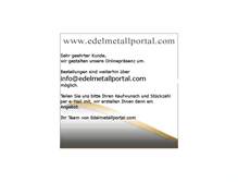 Tablet Screenshot of edelmetallportal.com